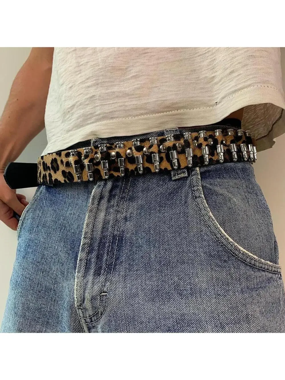 Y2K Vintage Cyber Multi Blue Belt 42 Inch